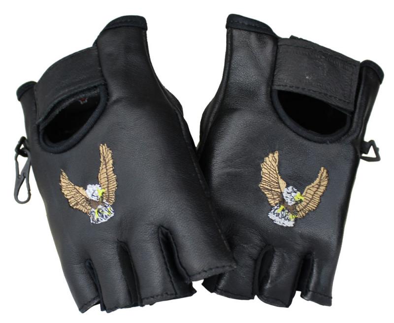 Halbfinger Adler Lammleder Handschuhe