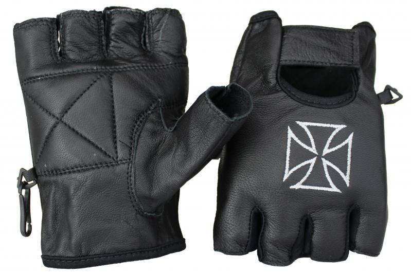 Halbfinger Chopper Lammleder Handschuhe