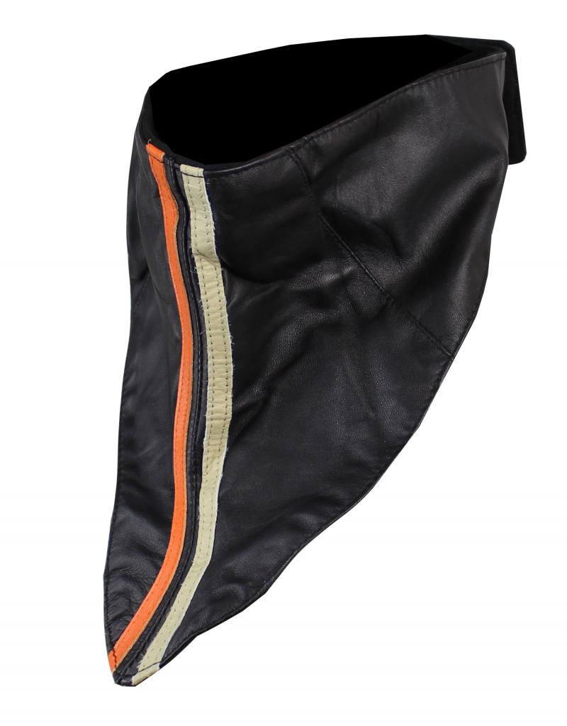 Leder Halstuch Motorrad Biker Chopper Fleecefutter Halswärmer Schal Dreieckstuch Daytona