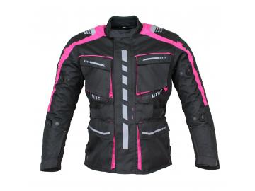 Alpha Speeds® Damen Motorradjacke Textil Jacke Bikerjacke Polyester Touring Jacke Protektoren Rosa
