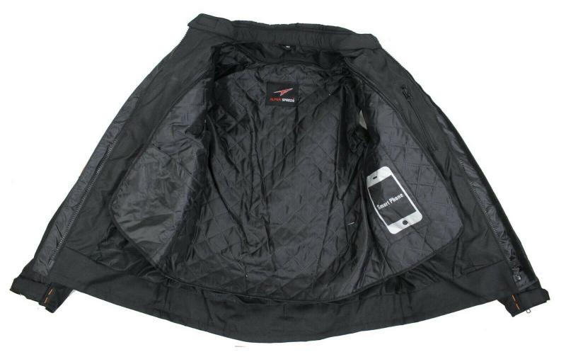 Alpha Speeds® Damen Motorradjacke Textil Jacke Bikerjacke Polyester Touring Jacke Protektoren Rosa