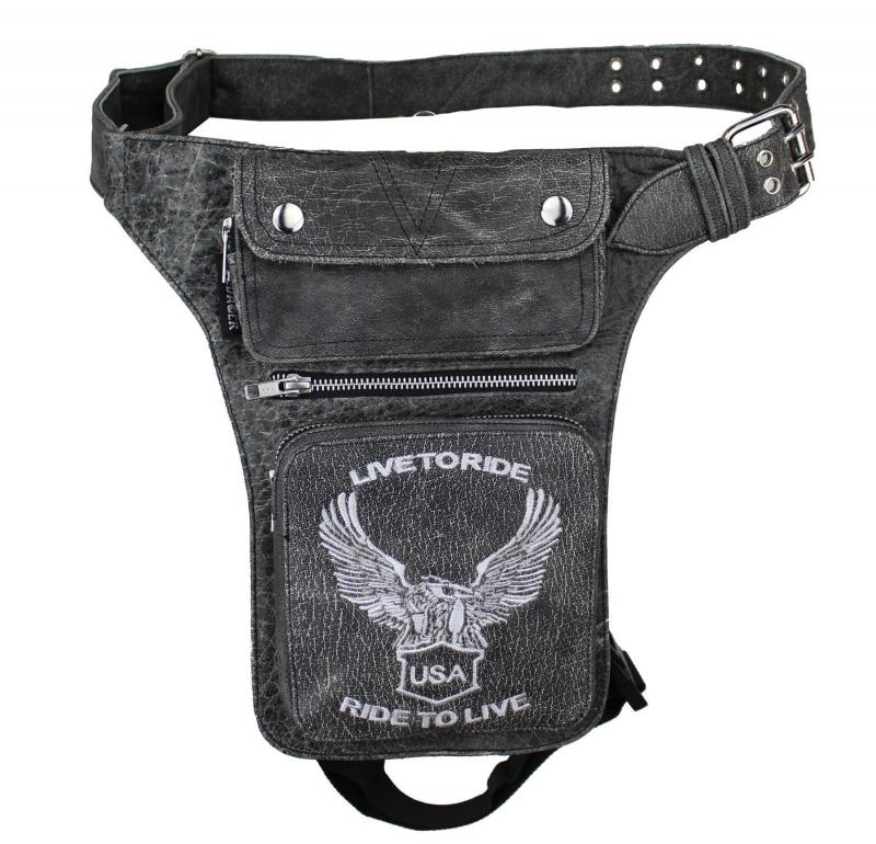 Leder Beintaschen Cracker Braun