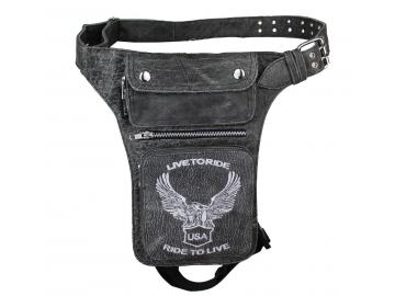 Leder Beintaschen Cracker Braun