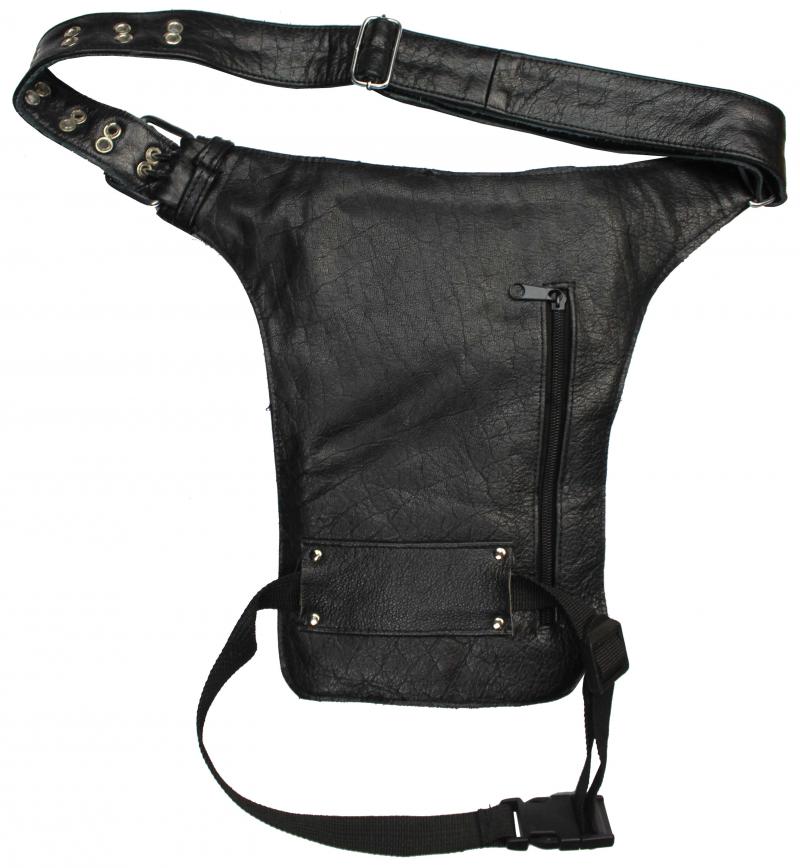 Leder Beintaschen Cracker Braun