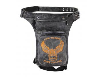 Leder Beintaschen Cracker Braun