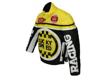 Kinder Motorrad Freizeit Biker Textil Jacke Gelb