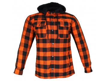 Alpha Speeds® Flanell-Holzfäller Hemd Motorrad Hemd ARAMID Shirt Lumber Biker Hemd Orange