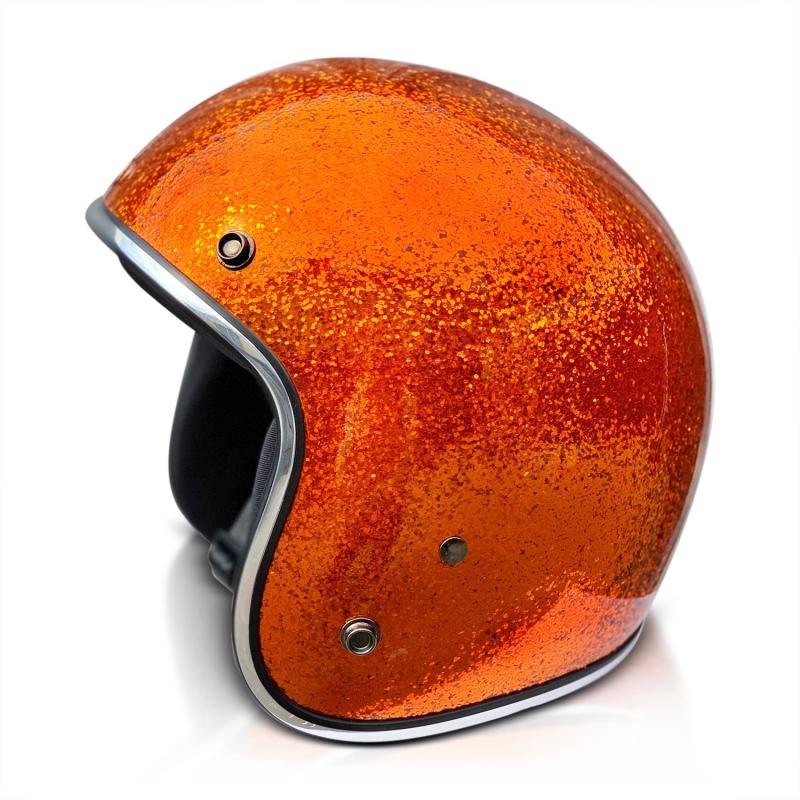 ALPHA SPEEDS ATELIER — Flake Onyx | Jet Helm Metal-Flake Orange